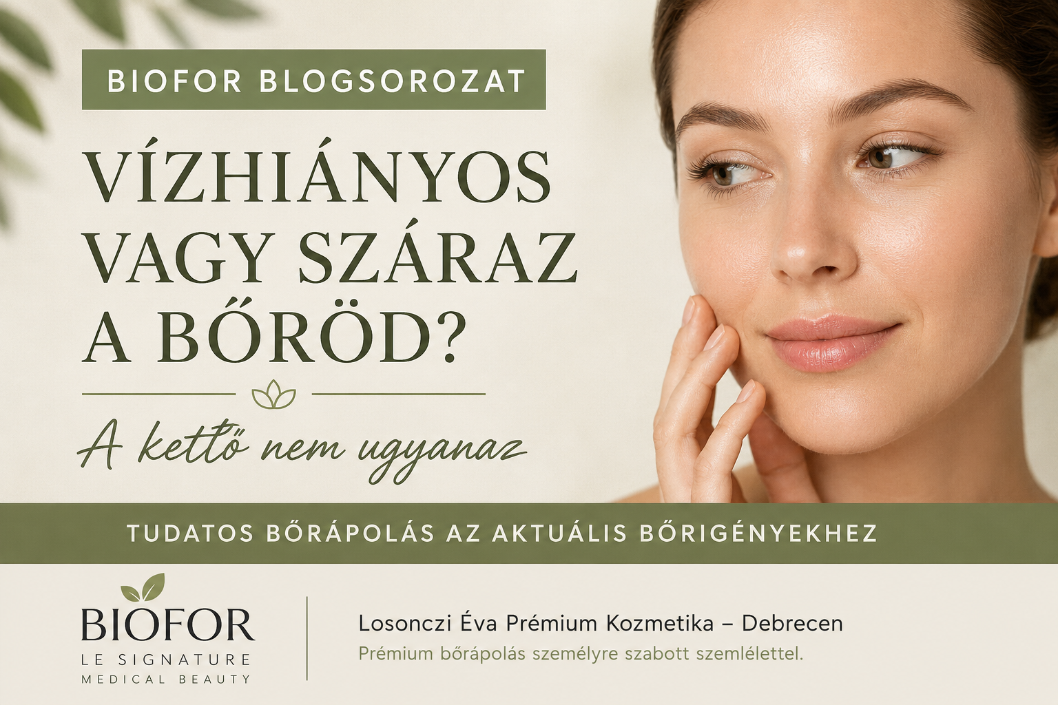 Vízhiányos vagy száraz a bőröd? Nem ugyanaz! | BIOFOR blogsorozat | Losonczi Éva Prémium Kozmetika Debrecen